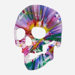 SOLD 8709 Damien Hirst Skull Spin Painting