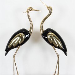 SOLD Italian Brass Egrets Antonio Pavia Style