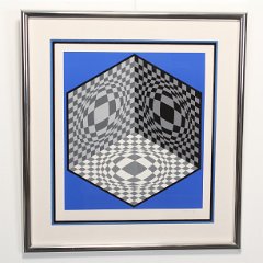 SOLD Victor Vasarely Cubic Relationship