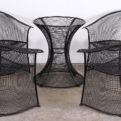 SOLD Woodard Black Mesh Metal Set