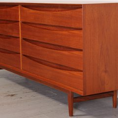 SOLD Arne Vodder 8 Drawer Teak Dresser For Sibast