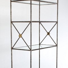 SOLD Maison Jansen Faux Bois Steel Etagere