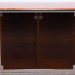 SOLD Mariani Leather Marble Credenza