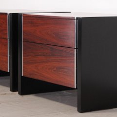 SOLD Milo Baughman Style Rosewood Bedside Tables