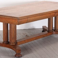 SOLD Oak 1900s Neoclassical Library Partners Desk