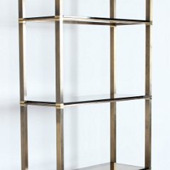 SOLD Paul M Jones Bronze and Glass Etagere