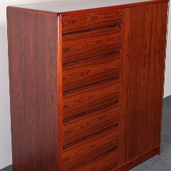 SOLD Rosewood Danish Chest Armoire