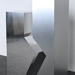 SOLD 9186 Post Modern Aluminium and Wood Pedestals