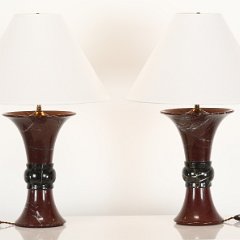 SOLD 8736 Donghia Marble Table Lamps