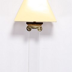 SOLD Lucite and Brass Colum Lamp