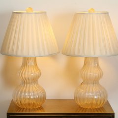 SOLD Murano Glass Table Lamps