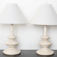 SOLD Sirmos Jean Michel Frank Giacometti Style Lamps