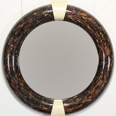 SOLD 8419 Tesselated Bone and Horn Mirror