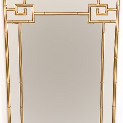 SOLD Mastercraft Solid Brass Bamboo Mirror