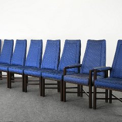 8914 Roger Sprunger for Dunbar Set of Eight Dining Chairs