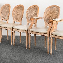 SOLD 8677 Louis XVI Set of 6 Dining Chairs
