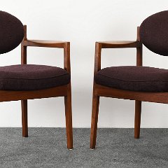 SOLD 8728 Jens Risom Oval Back Armchairs 1