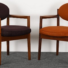 SOLD 8729 Jens Risom Oval Back Armchairs 2