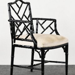 SOLD 8742 Faux Bamboo Chinese Chippendale Style Chair