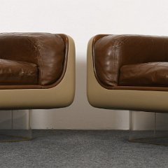 SOLD 8777 Steelcase William Andrus Pair of Lounge Chairs