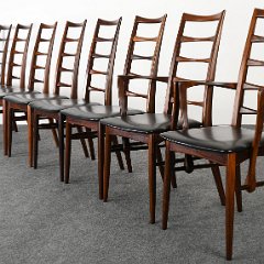 SOLD 8804 Koefoeds Hornslet Set of 8 Rosewood Dining Chairs