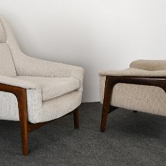 SOLD 8855 Folke Ohlsson Dux Pair of Lounge Chairs