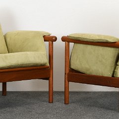 SOLD 8942  Pair of Illum Wikkelso for Koefoed Mobelfabrik Armchairs