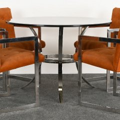 SOLD 8987 Bernhardt Chrome Dining Set