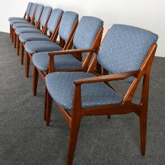 SOLD 9024 Set of Eight Arne Vodder Dining Chairs