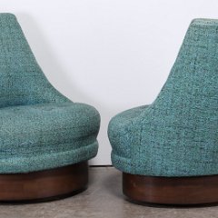 SOLD Adrian Pearsall Style Turquiose Chairs