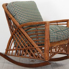 SOLD Cramer Art Deco Rattan Rocking Chair