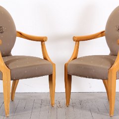 SOLD Donghia Pair of Arm Chairs Grey