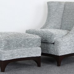 SOLD Holly Hunt Chair and Ottoman