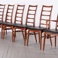 SOLD Hornslet Koefods Teak Lis Chairs Set of 6