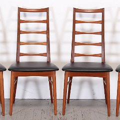 SOLD Koefoeds Four Lis Teak Dining Chairs