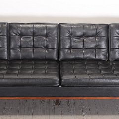 SOLD Milo Baughman Ebony Vinyl Sofa