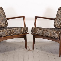 SOLD Pair Beech Chairs Selig Kofod Larsen