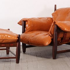 SOLD Sergio Rodrigues Mole Chair and  Ottoman