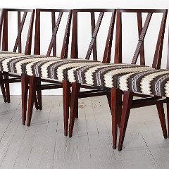 SOLD Tommi Parzinger 6 X Back Dining Chairs