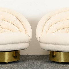 SOLD Vladimir Kagan Crescent Swivel Chairs 1