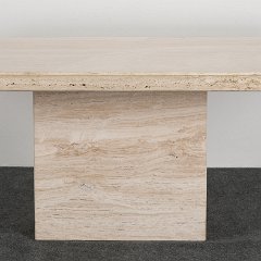 SOLD 8703 Roche Bobois Style Travertine Dining Table