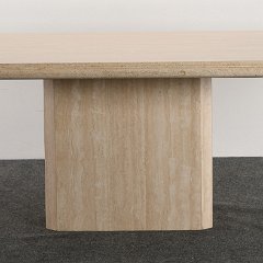 SOLD 8873 Travertine Dining Table with Beveled Edge