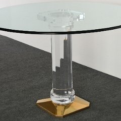 SOLD 8893 Lucite Pedestal Center Table by Spectrum LTD