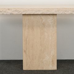 SOLD 9000 Travertine Marble Rough Hewn Edge Console Table