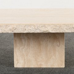 SOLD 9001 Travertine Marble Rough Hewn Edge Coffee Table