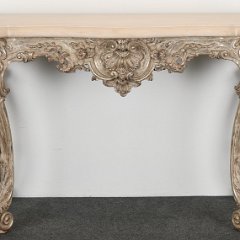 SOLD 9025 French Limestone Italian Console by Dennis and Leen