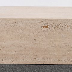 SOLD 9144 Travertine Coffee Table Monolithic Cube