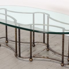 SOLD Mastercraft Antiqued Bronze Coffee Table