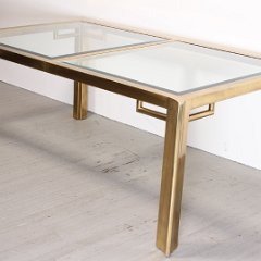 SOLD Mastercraft Brass Dining Table