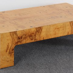 SOLD Milo Baughman Burl Wood Coffee Table